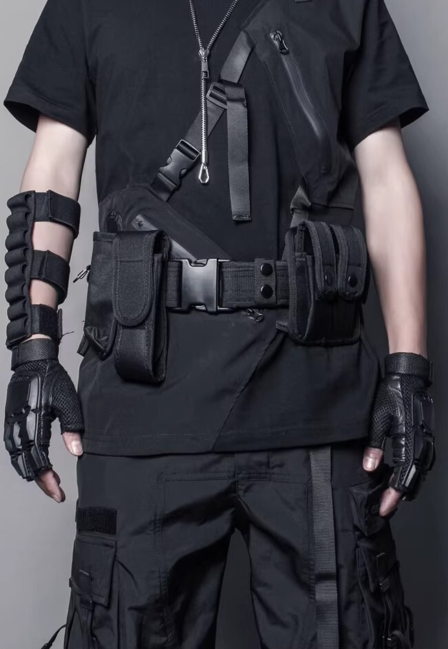 𝙏𝙀𝘾𝙃𝙒𝙀𝘼𝙍 暗黑機能戰術工裝腰包帶
