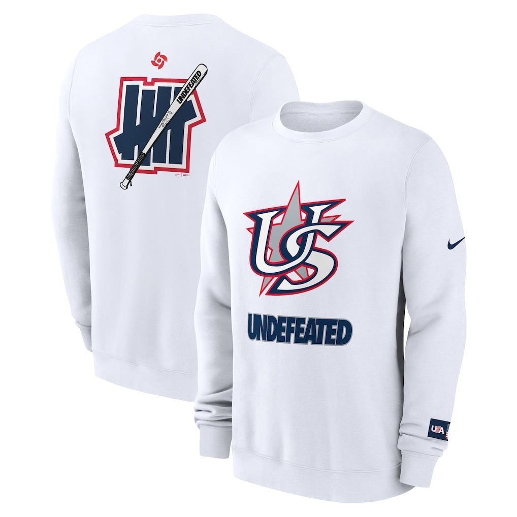 #代購 NIKE x Undefeated 2026 WBC 世界棒球經典賽 美國隊 聯名 圓領大學踢 白色