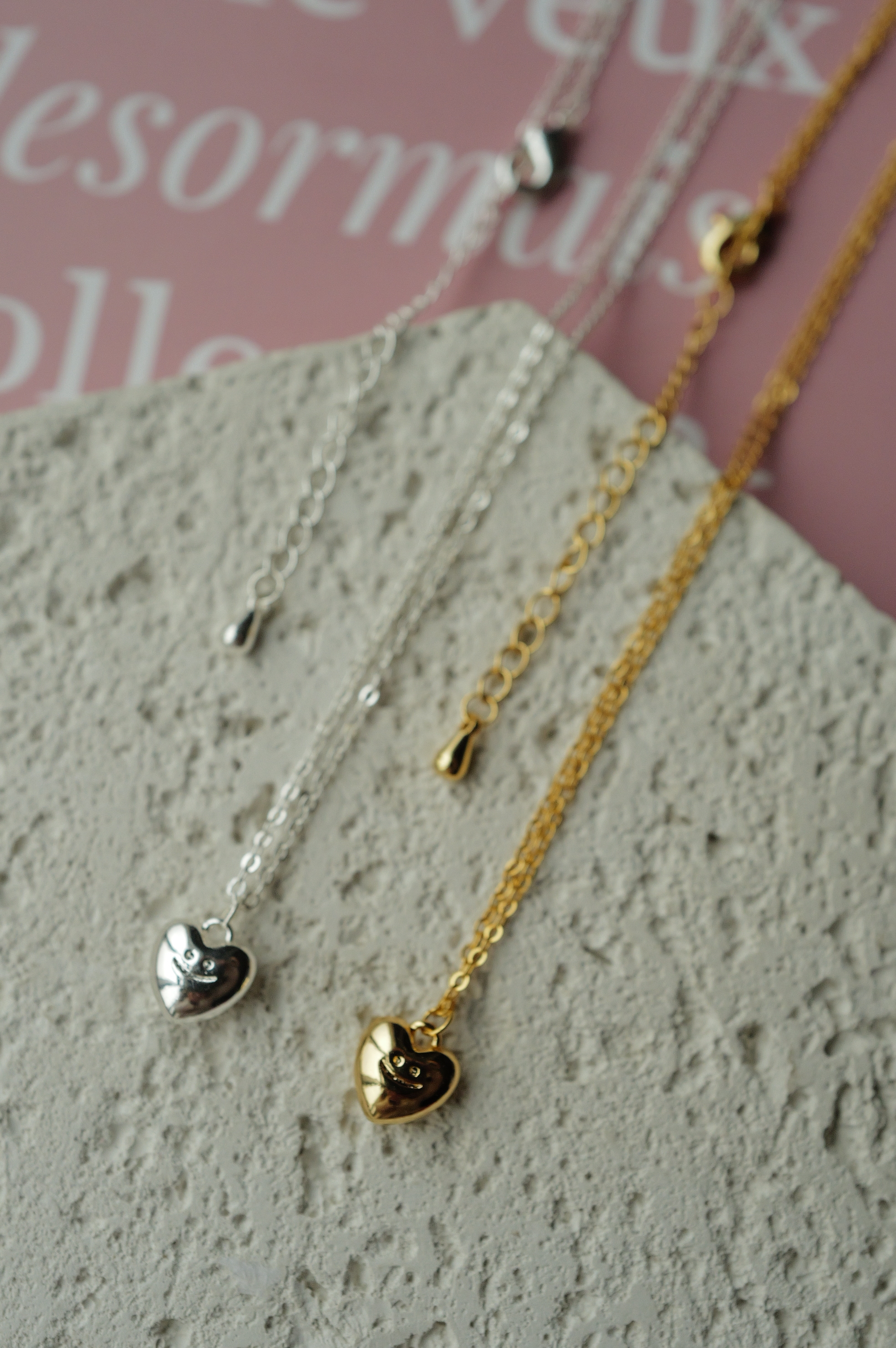 CL46笑臉愛心項鍊