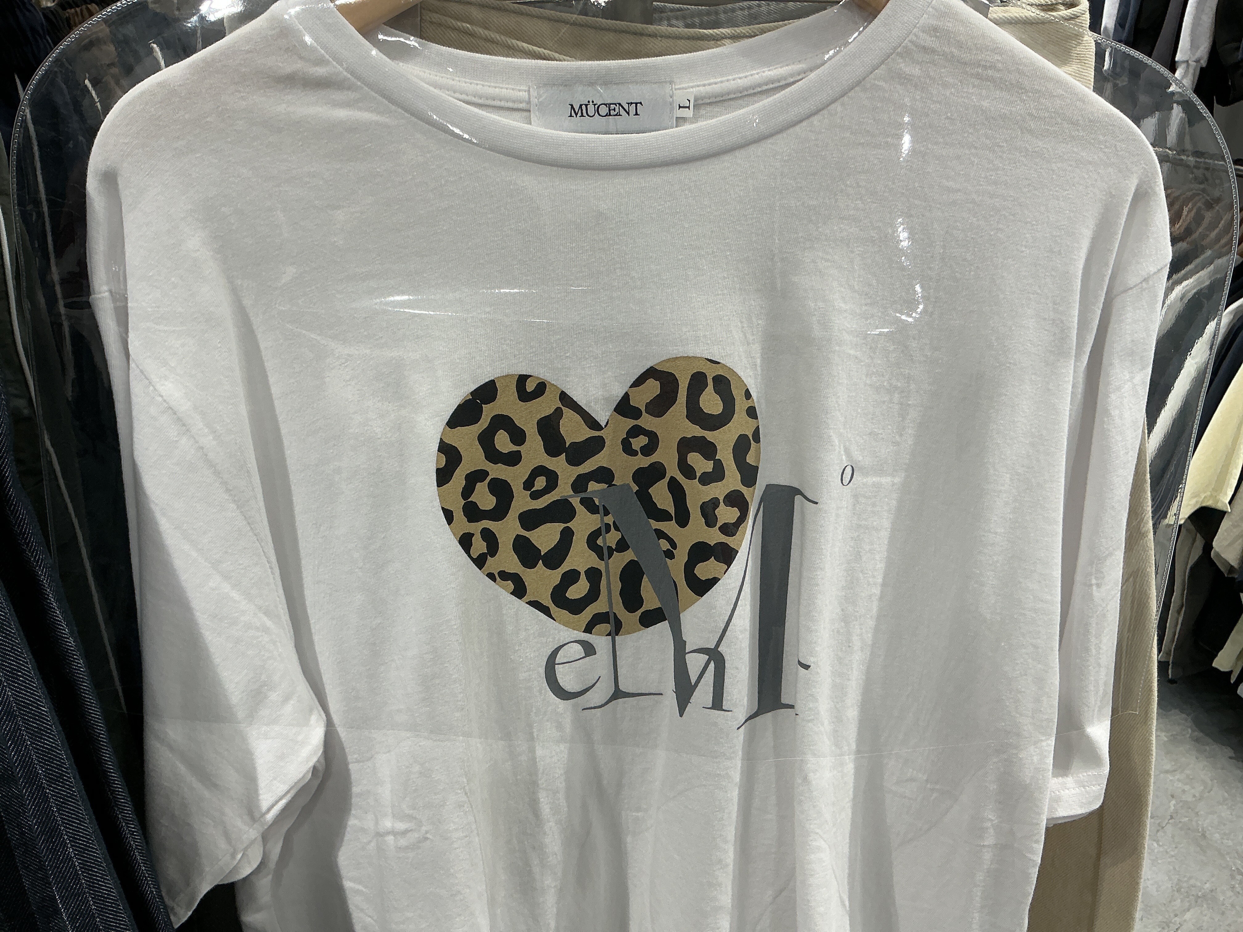 MUCENT豹紋愛心上衣