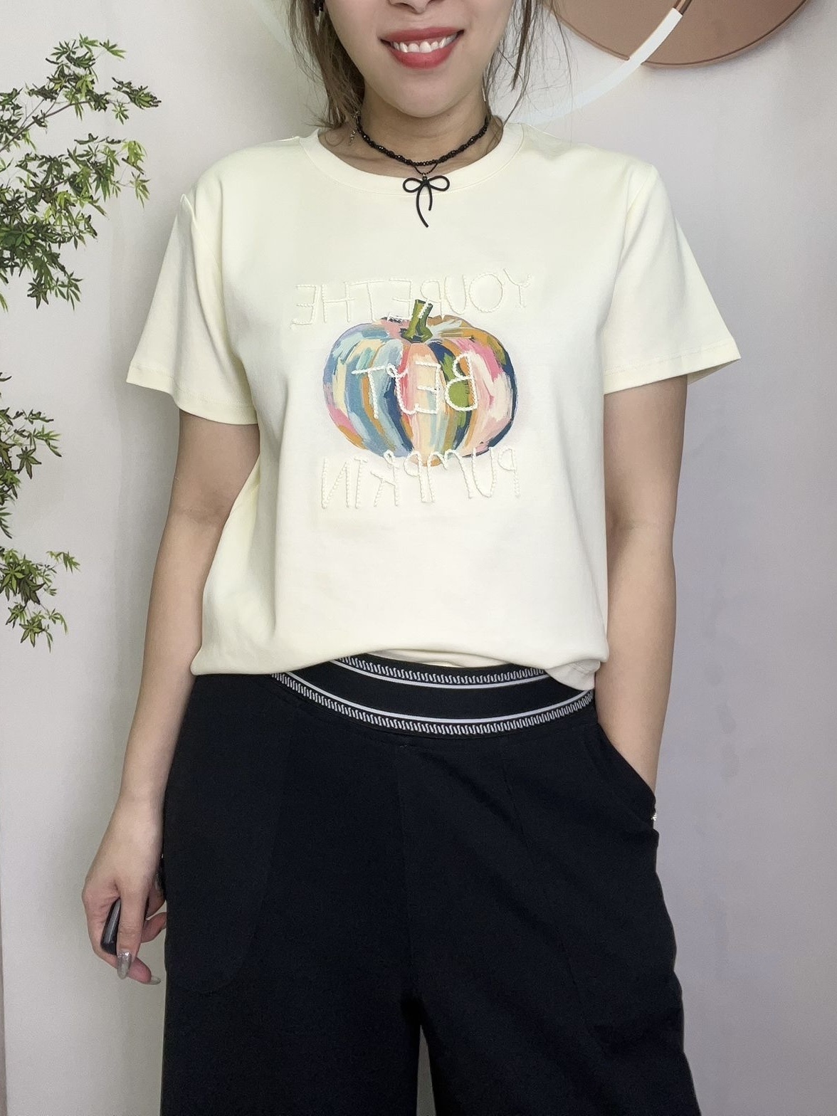 Mar 南瓜圖案 top