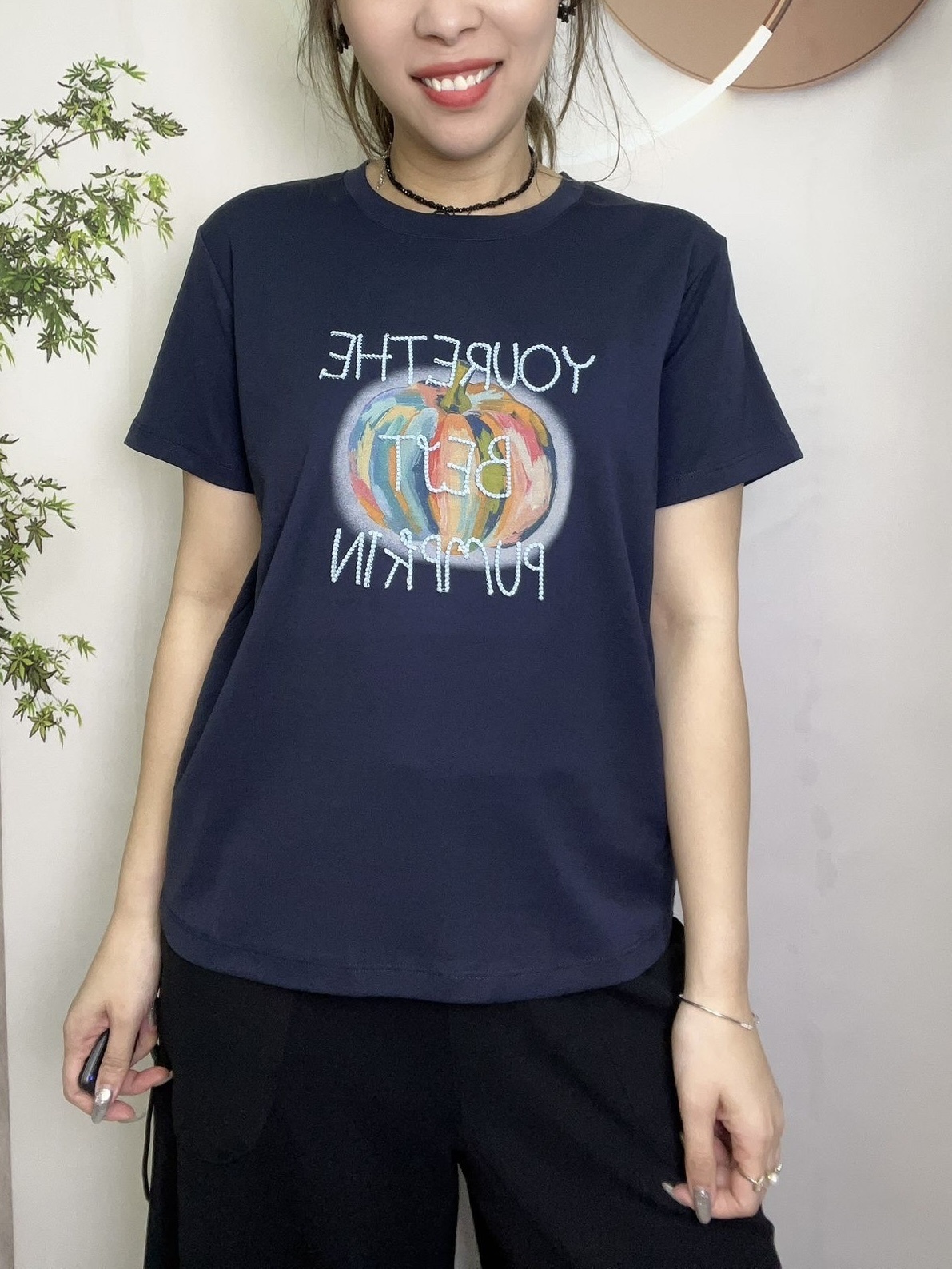 Mar 南瓜圖案 top