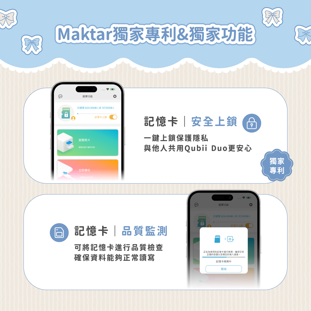 Maktar Qubii Duo USB-C 備份豆腐 吉伊卡哇 介紹圖