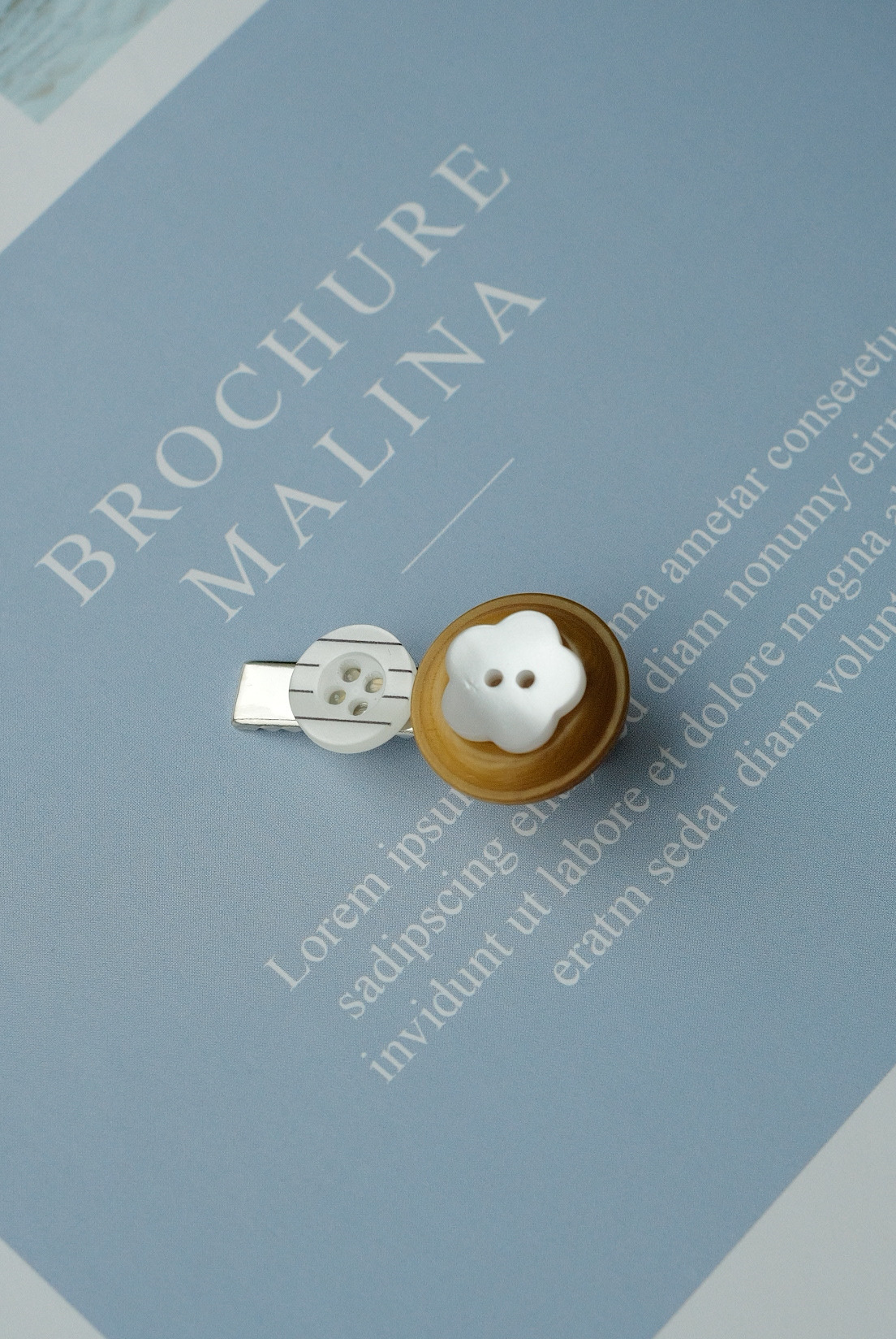 CL55小花釦子短髮夾