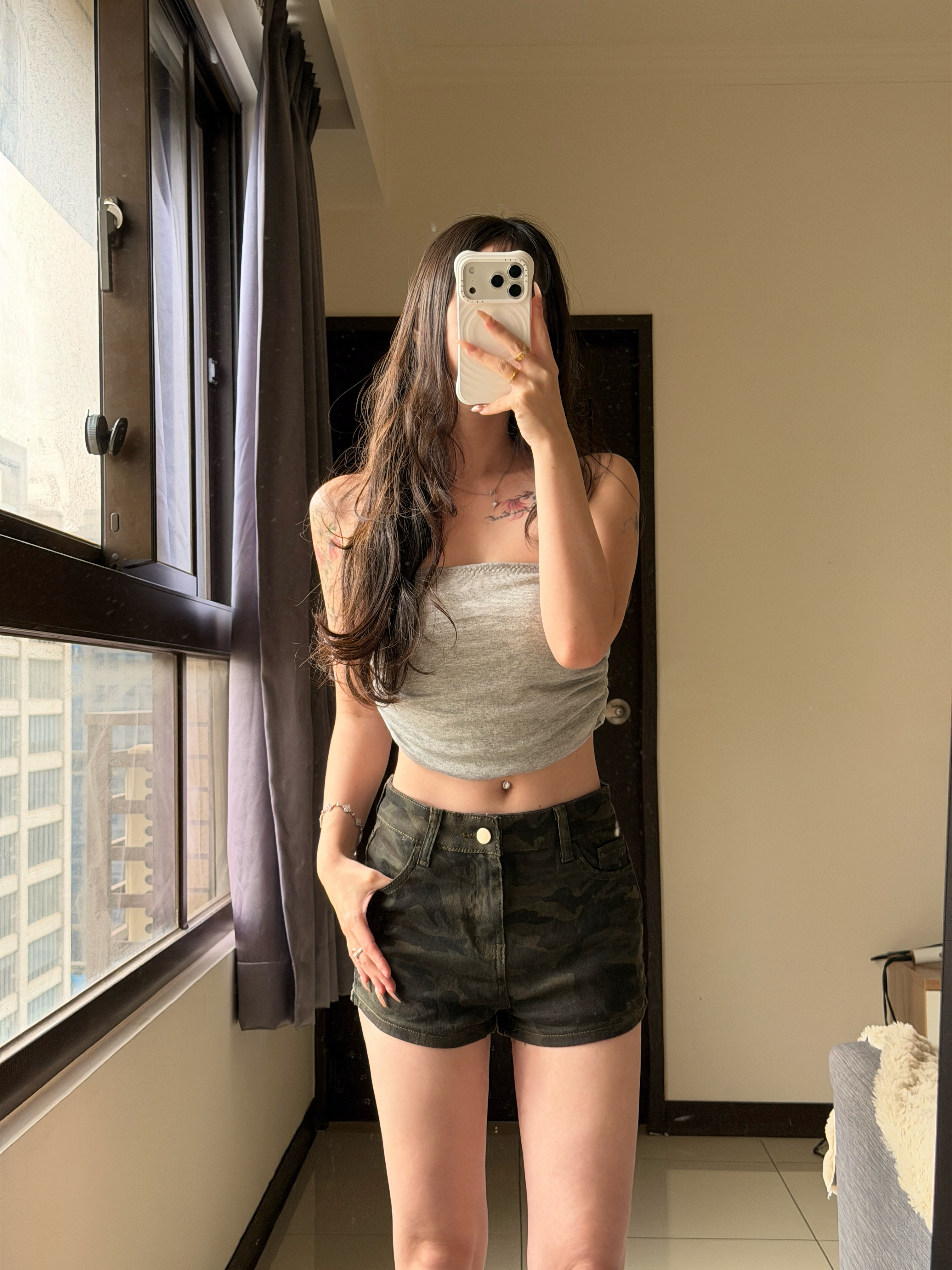 甜辣抓皺平口(附胸墊🌶️