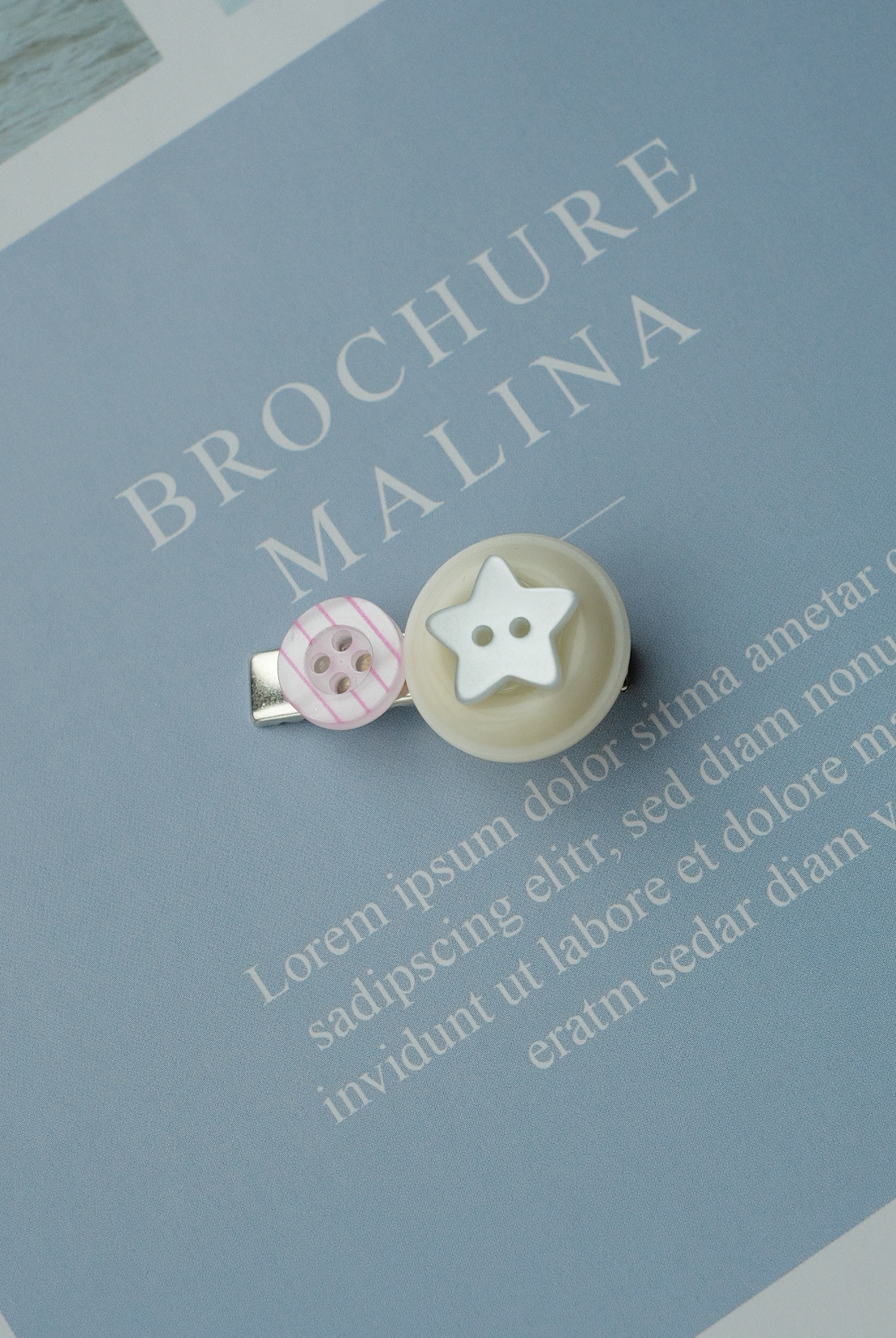 CL56星星粉釦短髮夾