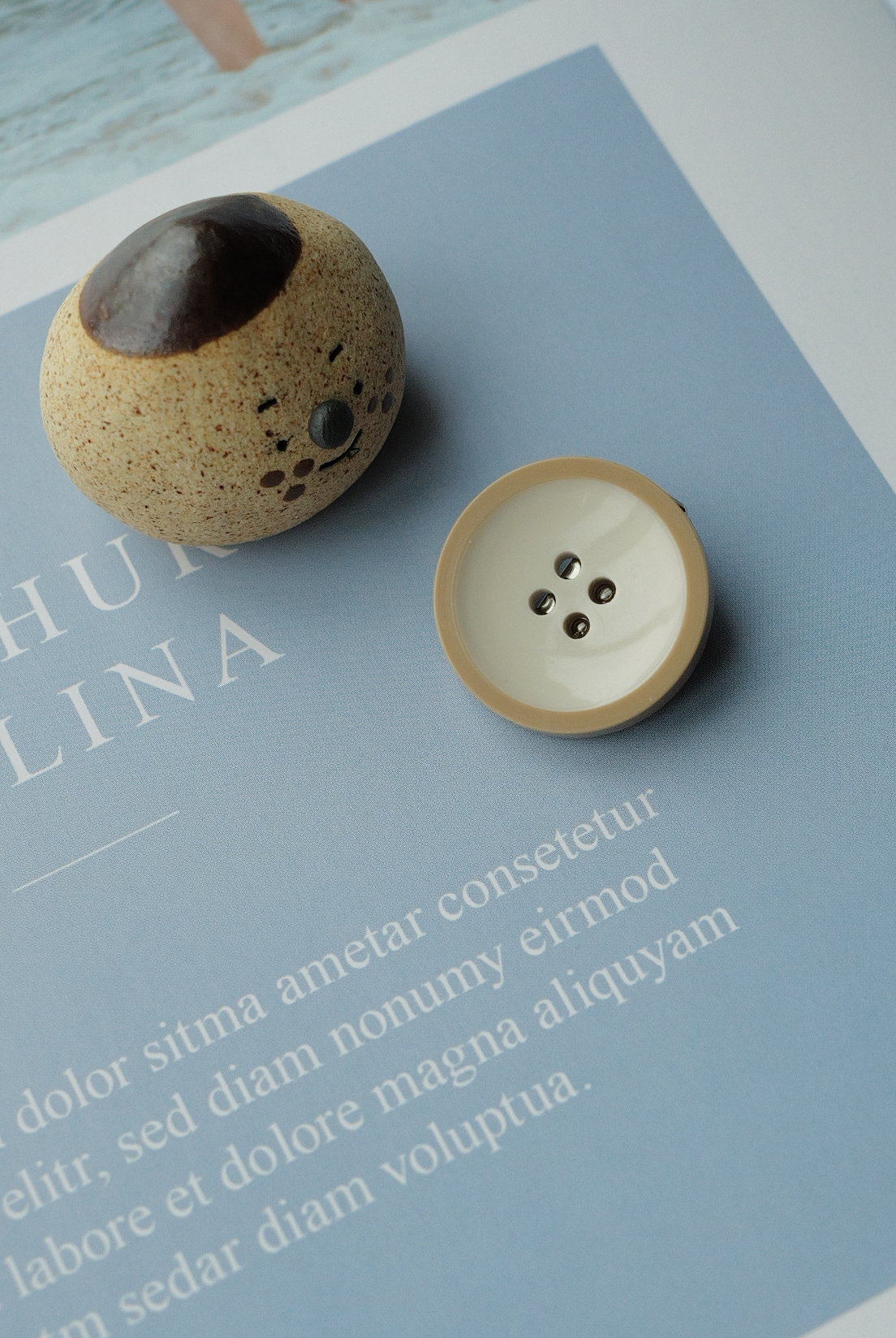 CL57一顆釦子短髮夾