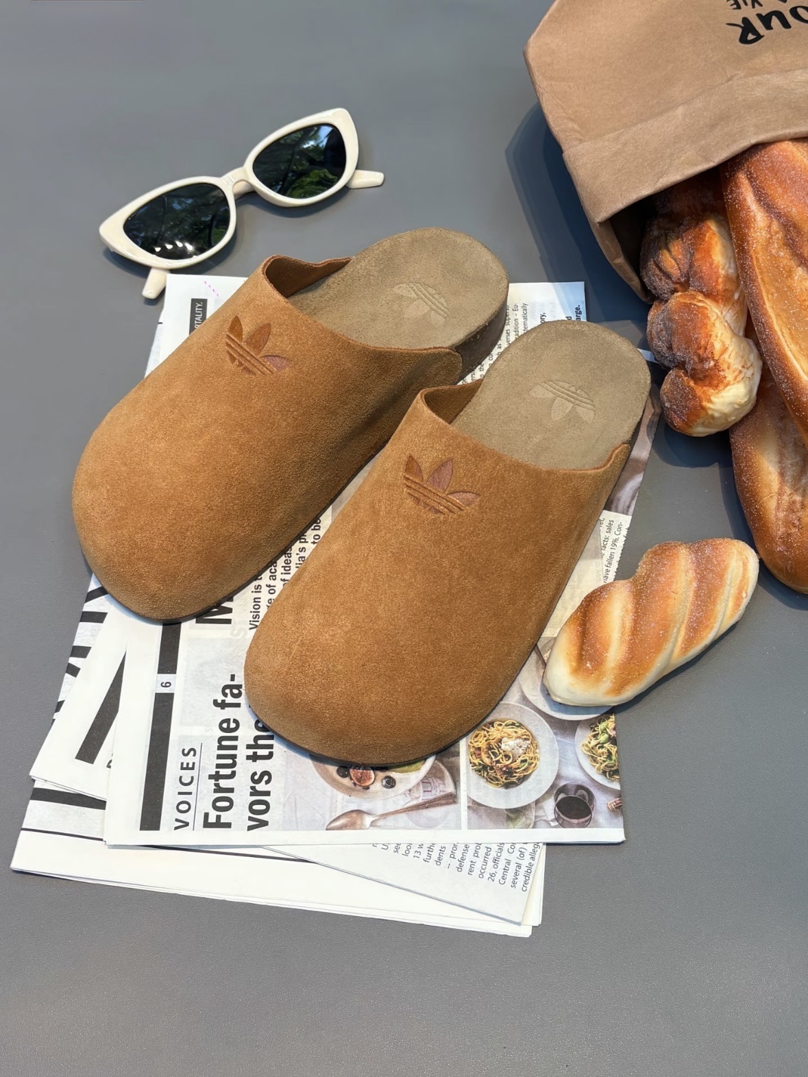 Adidas Originals Adimule 麂皮 穆勒鞋 懶人鞋 焦糖色(國外預購)