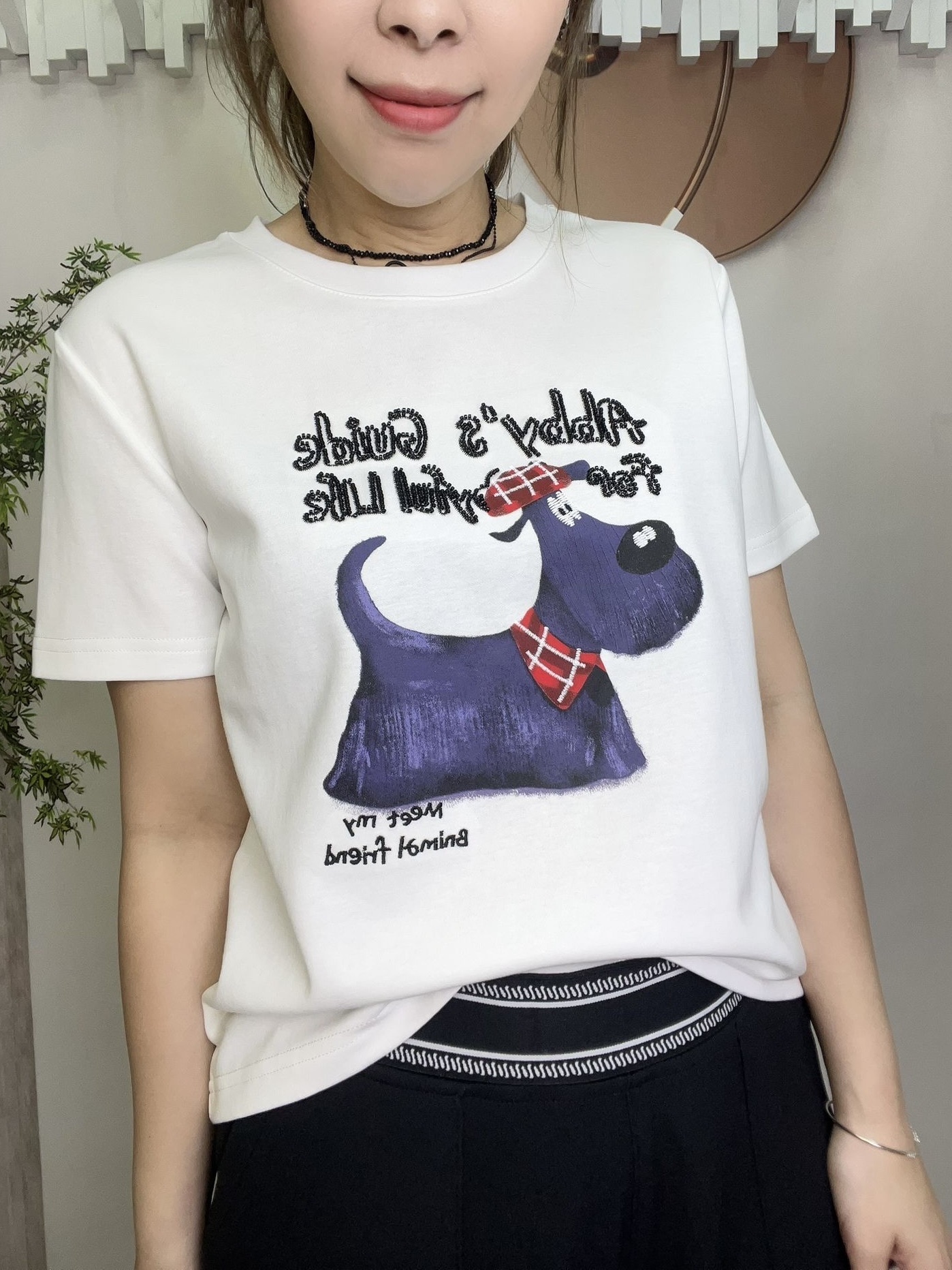 Mar 狗仔圖案 top