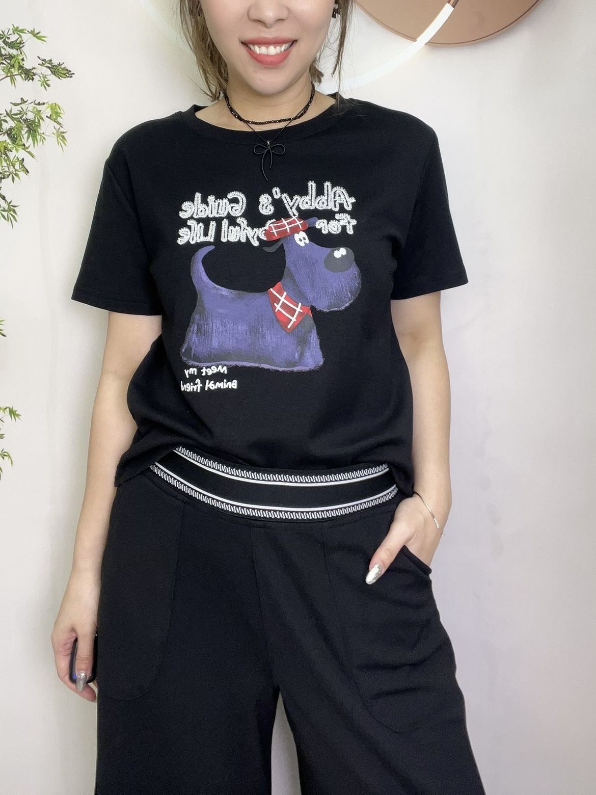 Mar 狗仔圖案 top ～160D