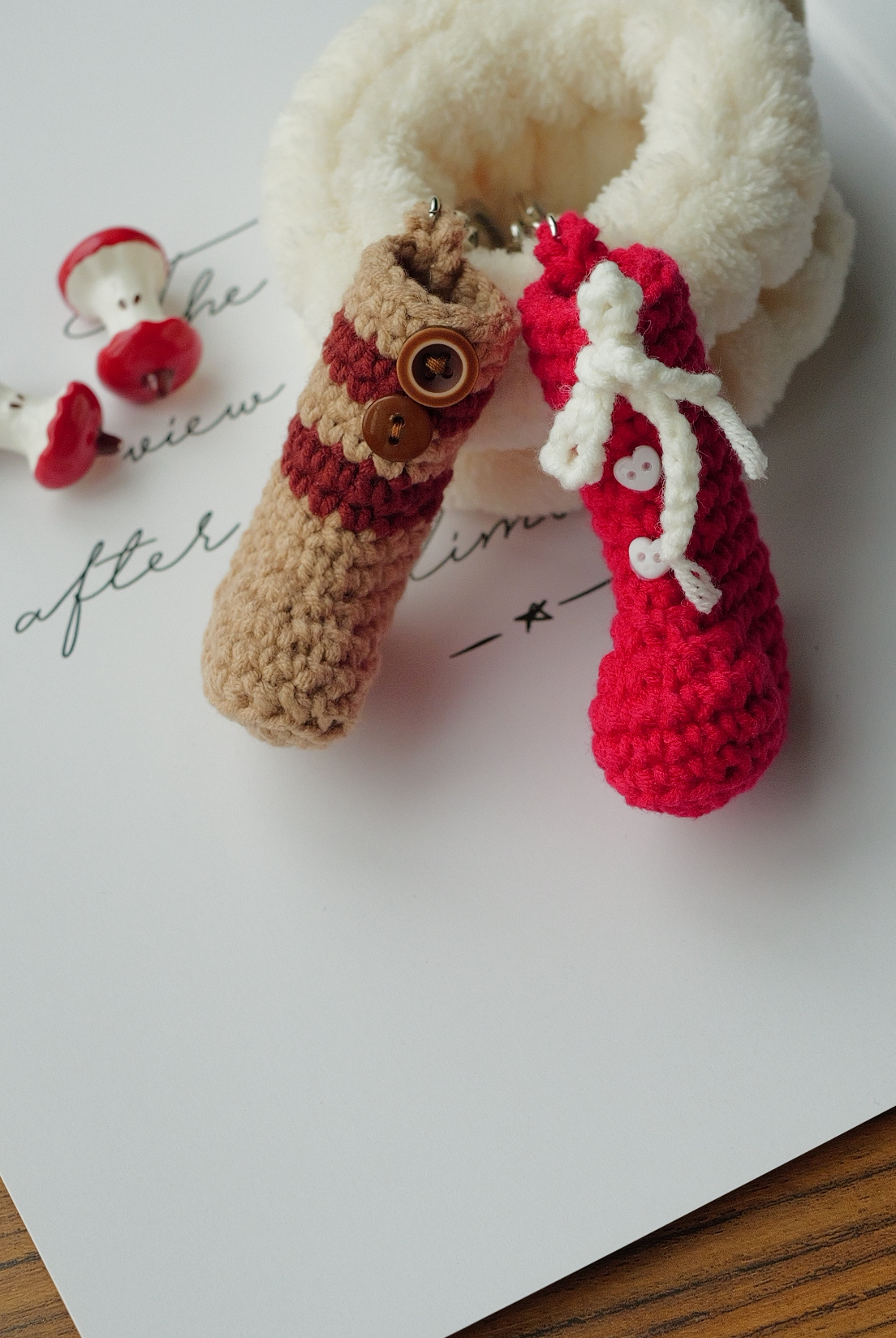 CL58編織小襪子吊飾