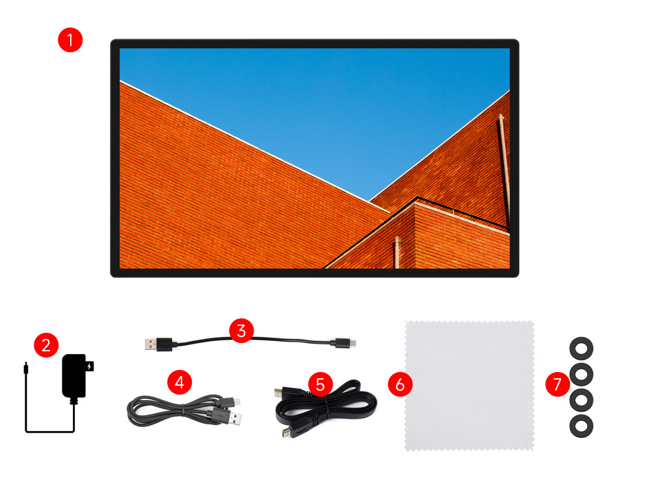 23.8吋 FHD 電容式觸控螢幕 1920x1080,出貨清單