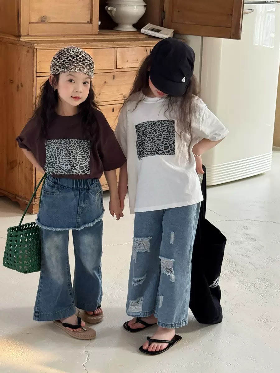 簡約豹紋短袖上衣