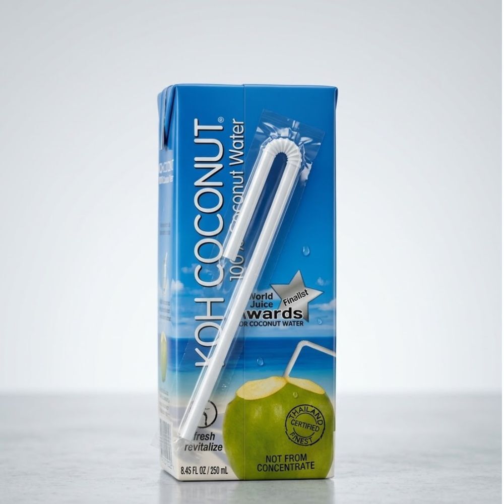 KOH COCONUT椰子水250ml｜100%純椰子水無添加天然飲品補水解渴低熱量運動飲料清爽飲品【輕鬆購五金百貨】