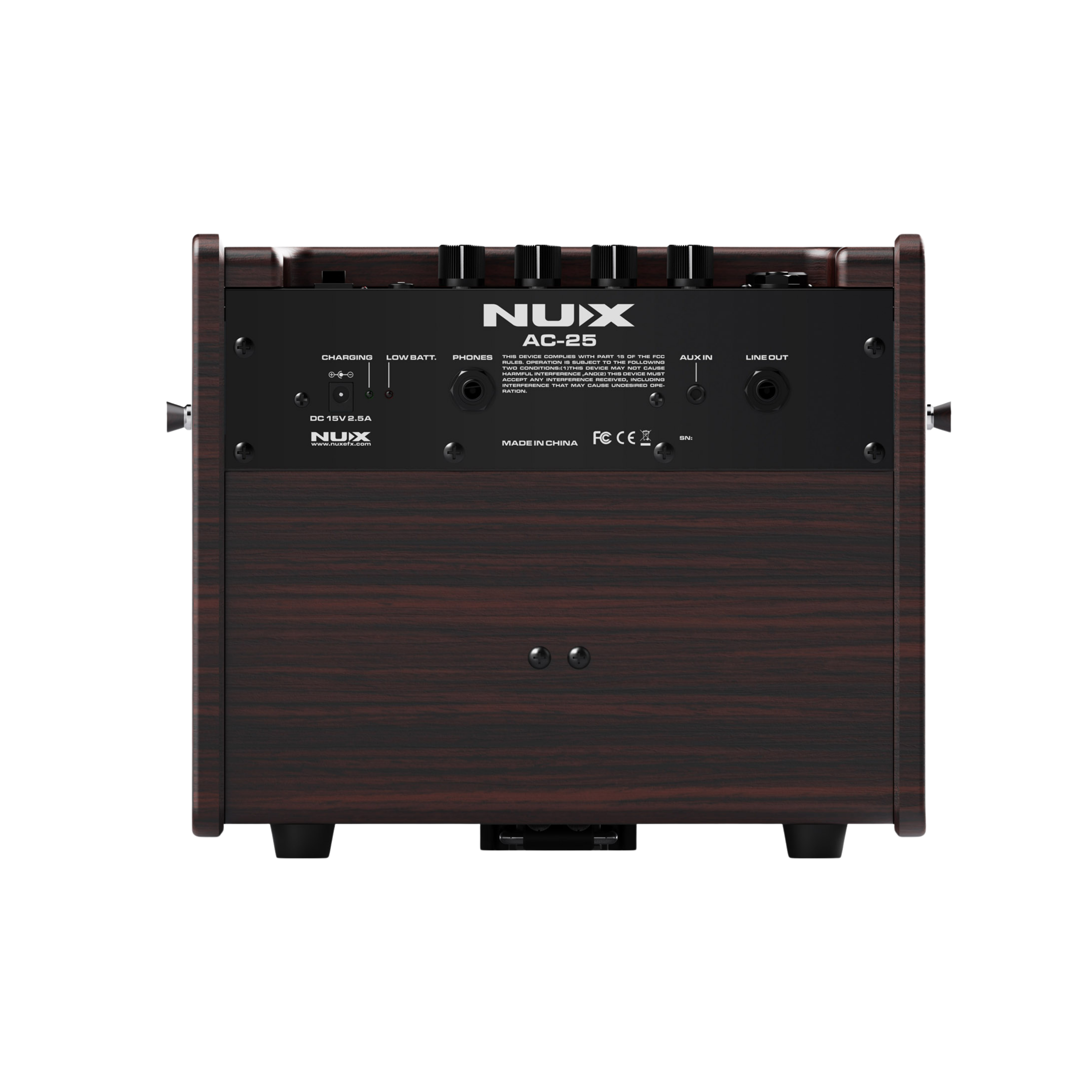 NUX NUX AC-25 木吉他音箱 雙軌輸入 便攜式 電池供電 街頭藝人演出 藍芽app控制 第 3 張圖片｜三峽吉他 / Bass