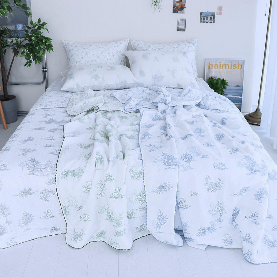 [韓國棉被] 冰冰涼感・天絲莫代爾｜樹林小熊 涼感冰冰被 3色（關鍵字：GJ126）