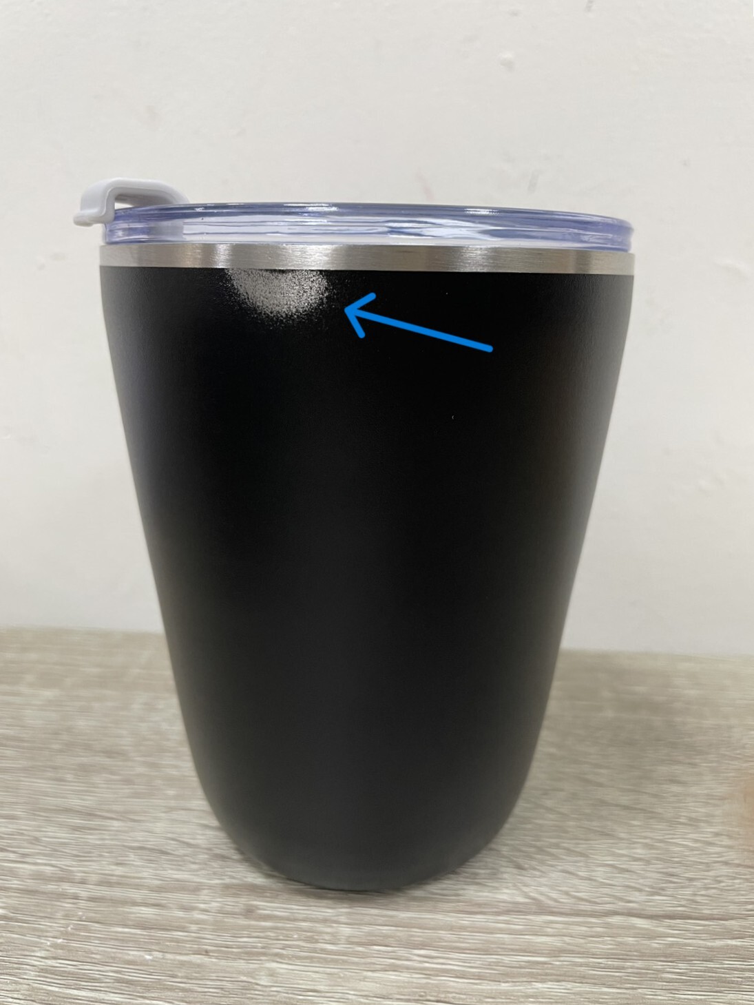 【福利瑕疵品售出，概不退換】淨瓷隨行杯 480ml 簡約黑