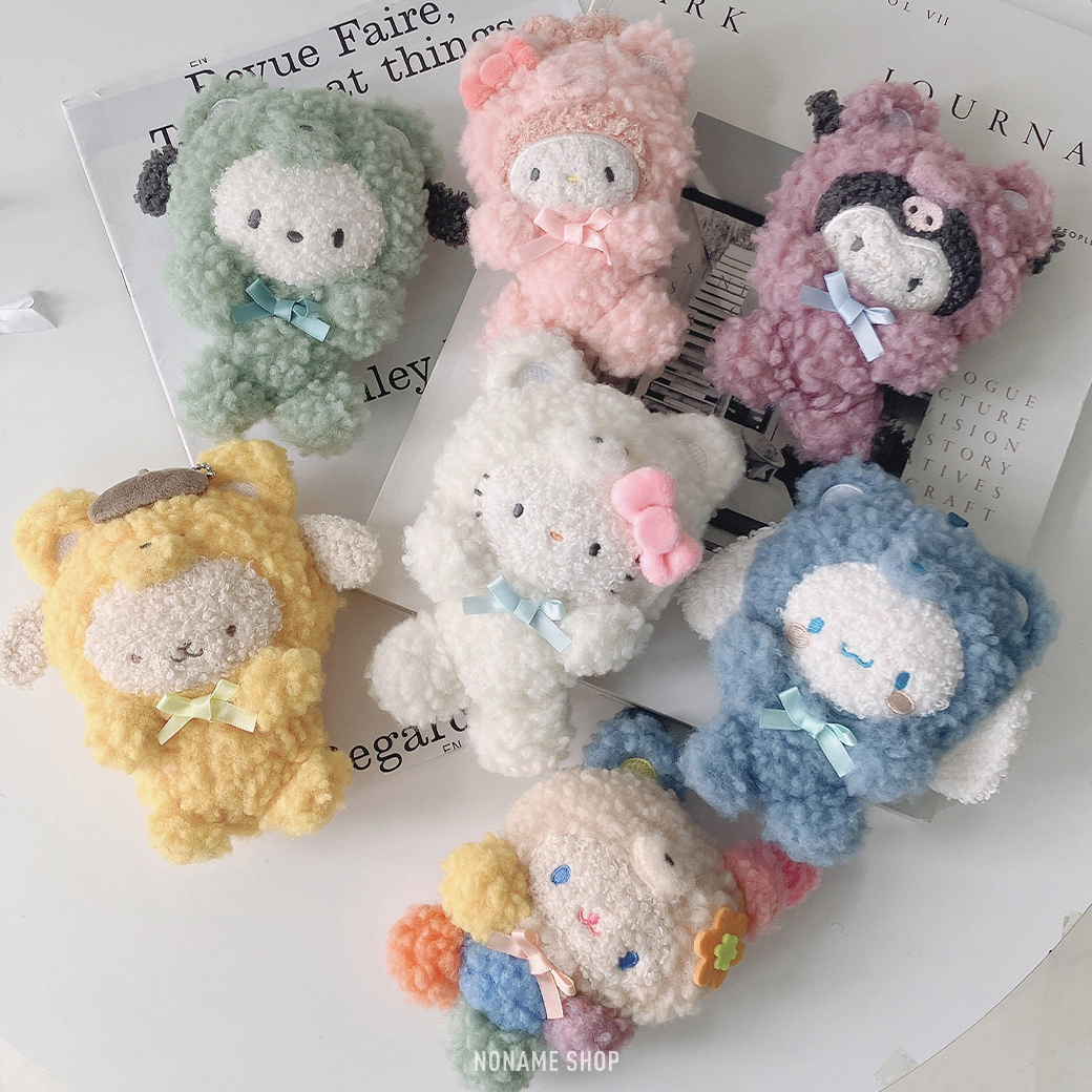 SANRIO X AS KNOW AS PLUS 聯名 日本限定 三麗鷗 蓬鬆 捲毛 小熊系列 吊飾 七款