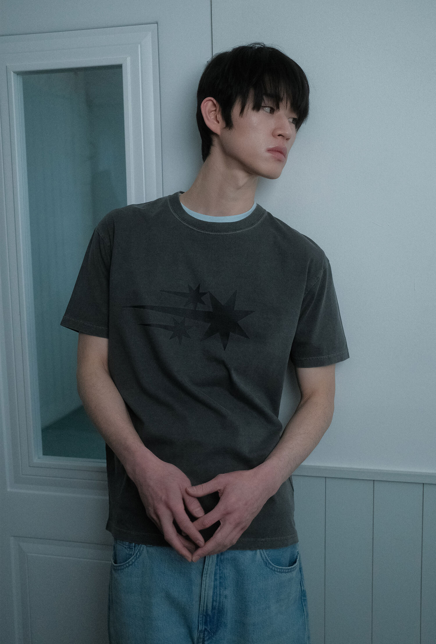 Niceghostclub 3star symbol pigment tee 水洗 LOGO 短袖 短T