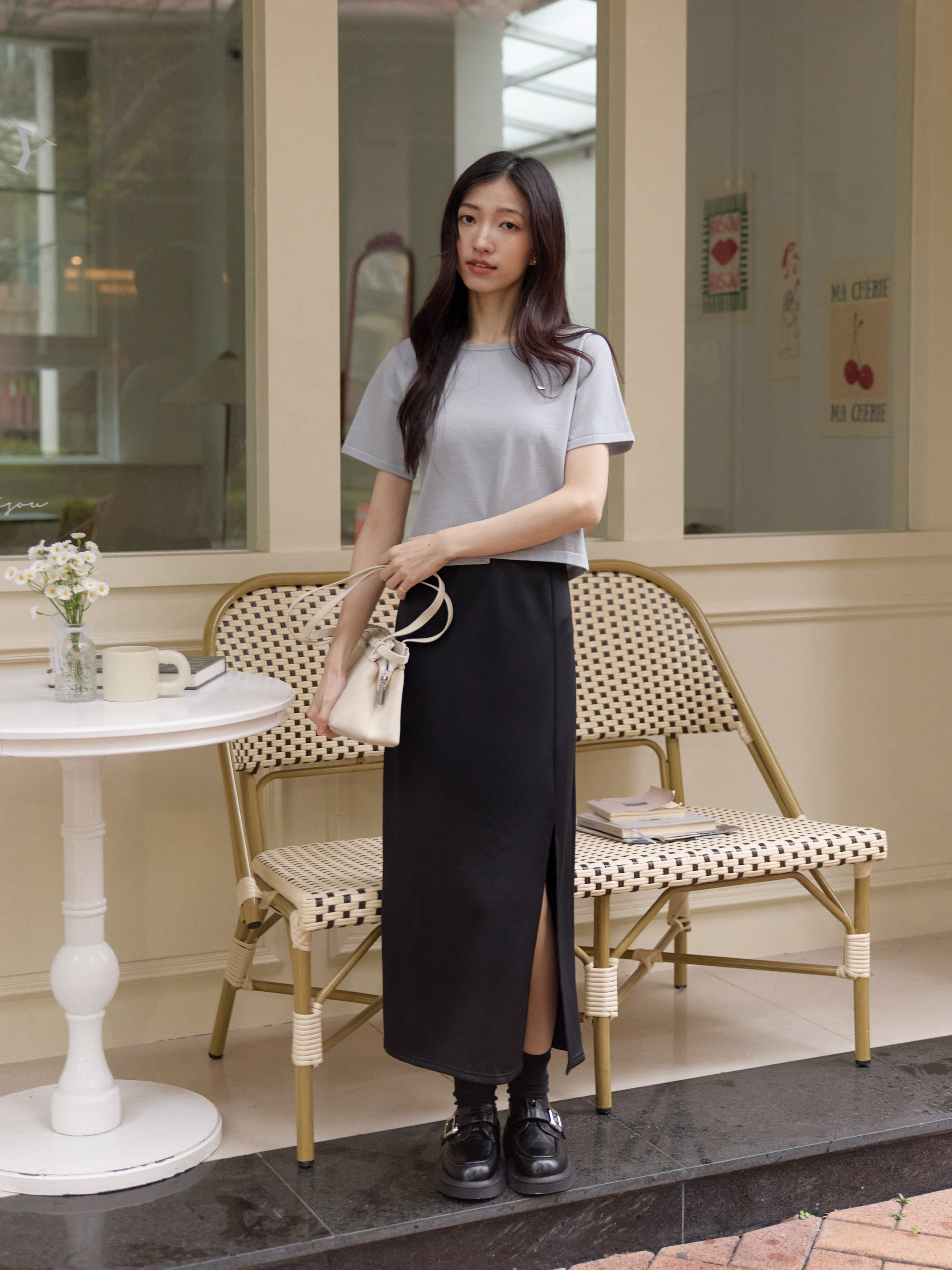 自訂 萬能顯瘦開叉裙