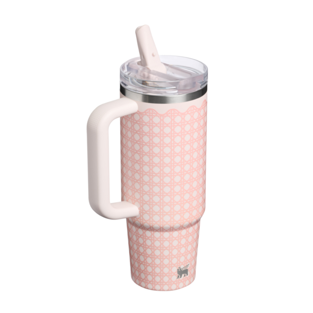 STANLEY 防漏吸管隨手杯 0.88L / 蜜桃藤編