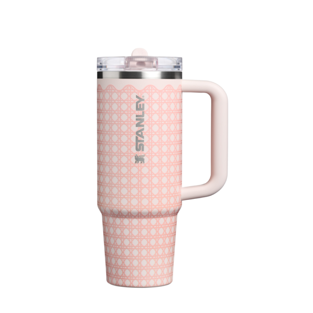 STANLEY 防漏吸管隨手杯 0.88L / 蜜桃藤編