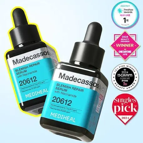 MEDIHEAL 98%純積雪草提亮淡斑修復精華 40ml/40ml x2