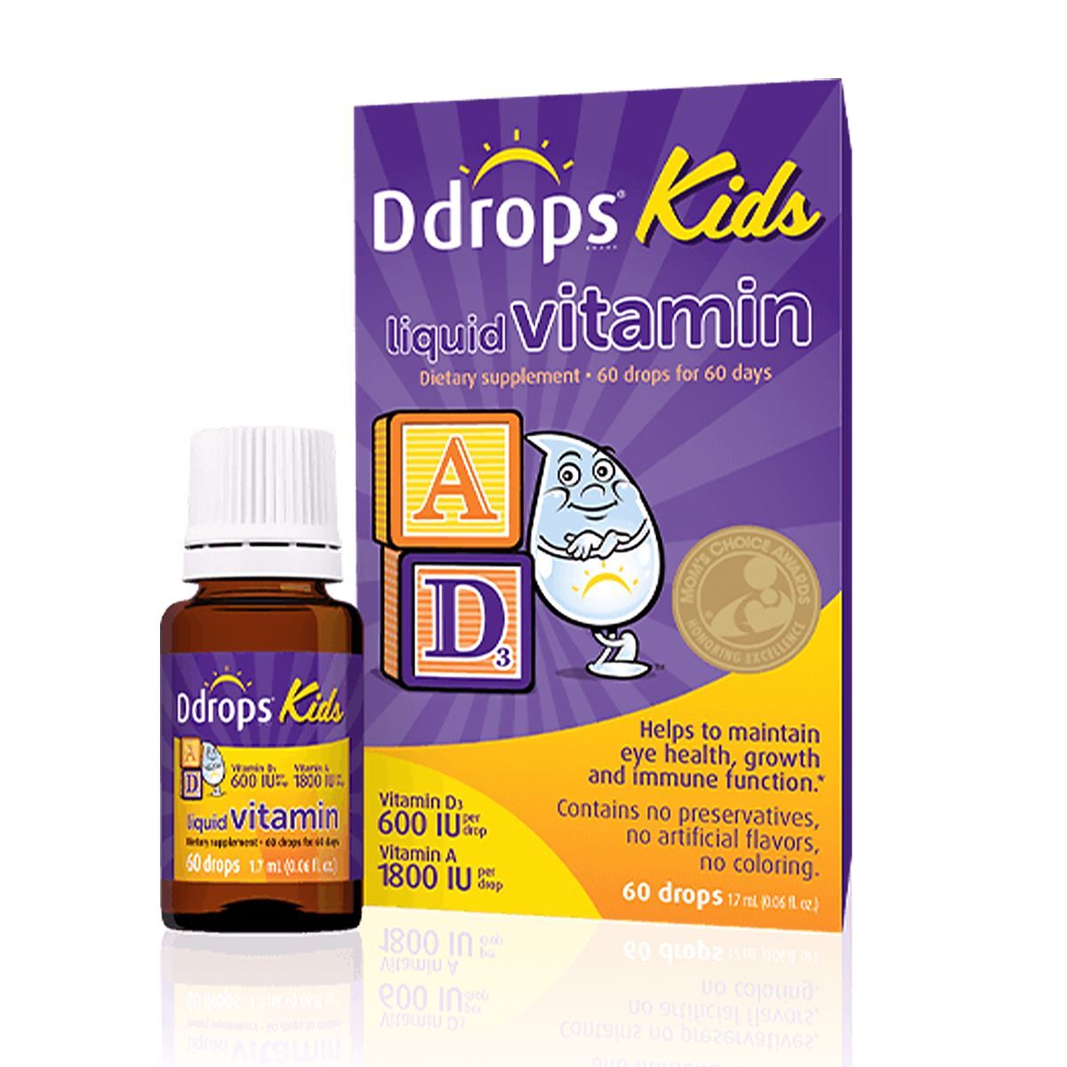 Ddrops 兒童維生素A(1800iu)+D3(600iu) 60滴