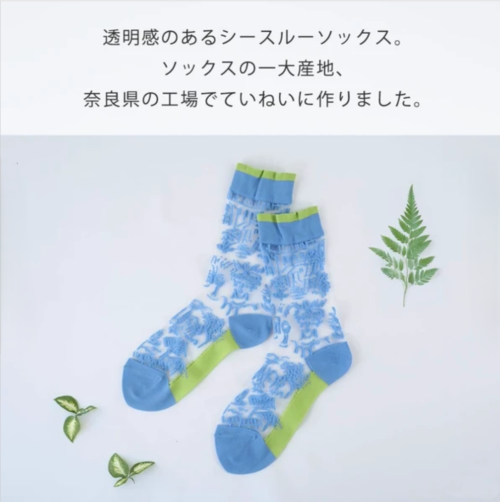 [andeotte] 輕薄透明襪子 (23-25 cm) 日本製造