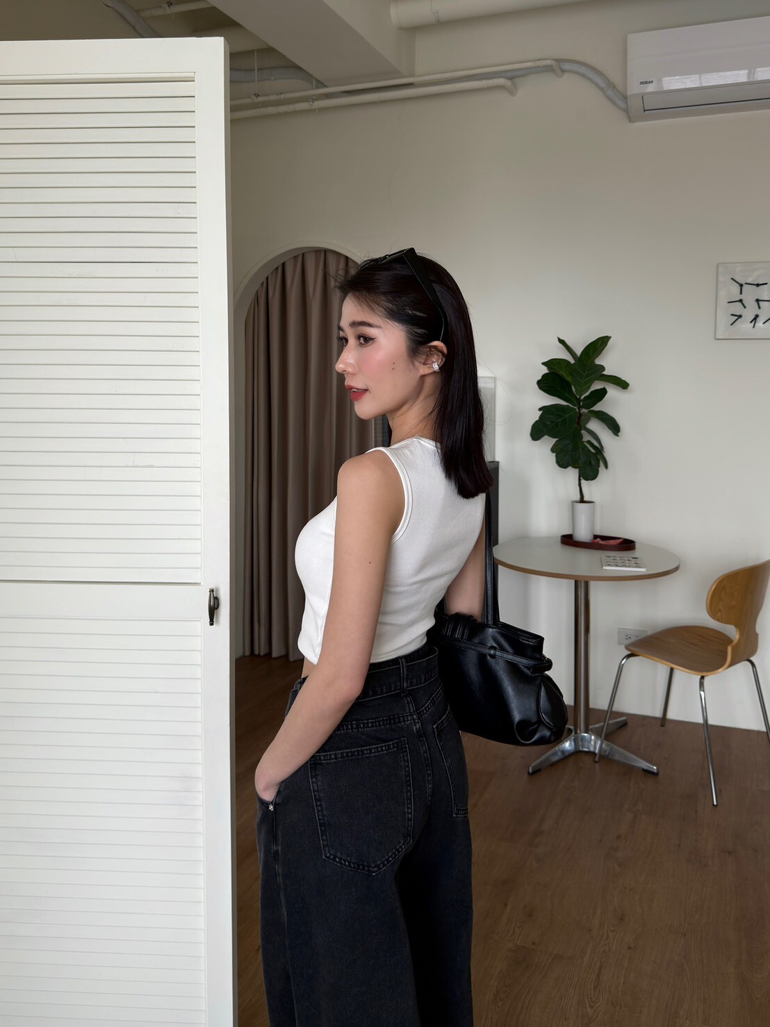 自留款遮副乳短版背心