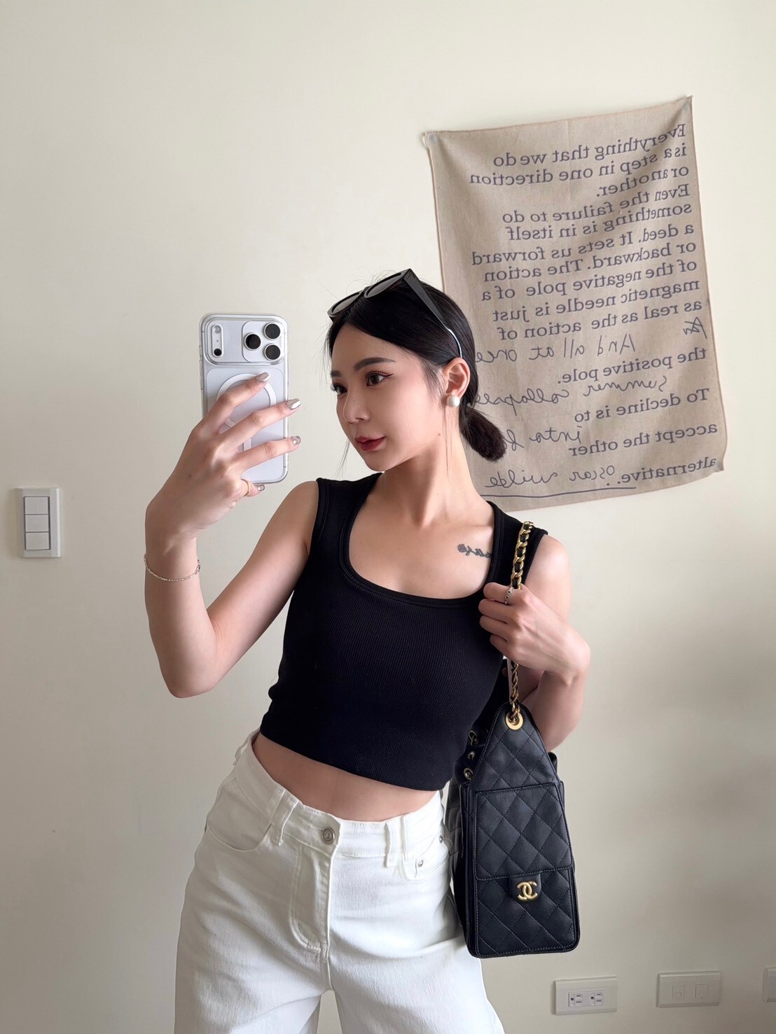 自留款遮副乳短版背心