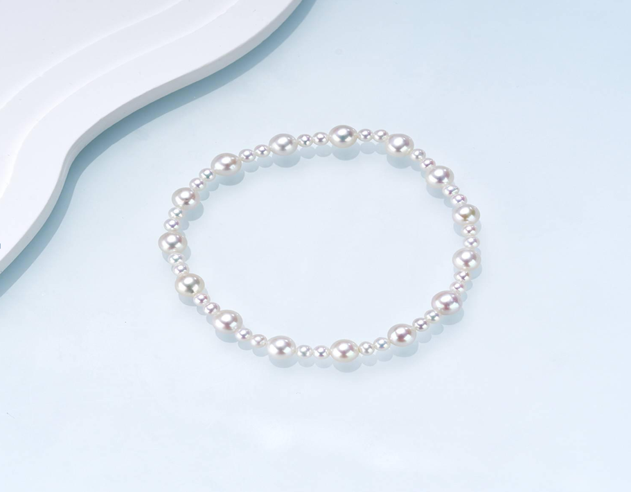 E24 "大小珍珠彈力手鏈 （DSSL010-W199）" $228