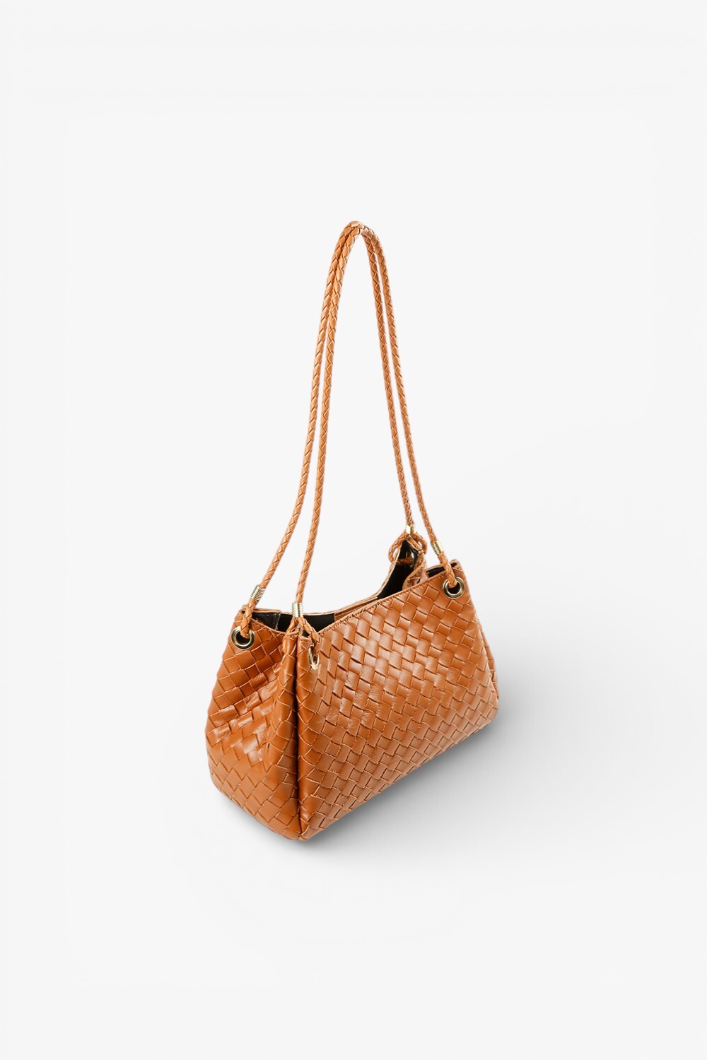 Linea 編織波士頓包 棕色