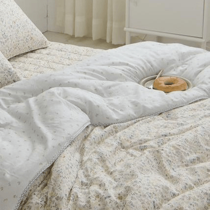 [韓國棉被] 天絲莫代爾・栗米棉填充｜田原小動物碎花 四季被・夏天薄被 3色（關鍵字：GJ37）