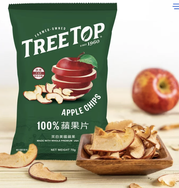 台灣COSTCO TREETOP 100%蘋果片 70公克 X 3入  (T3 CO867)