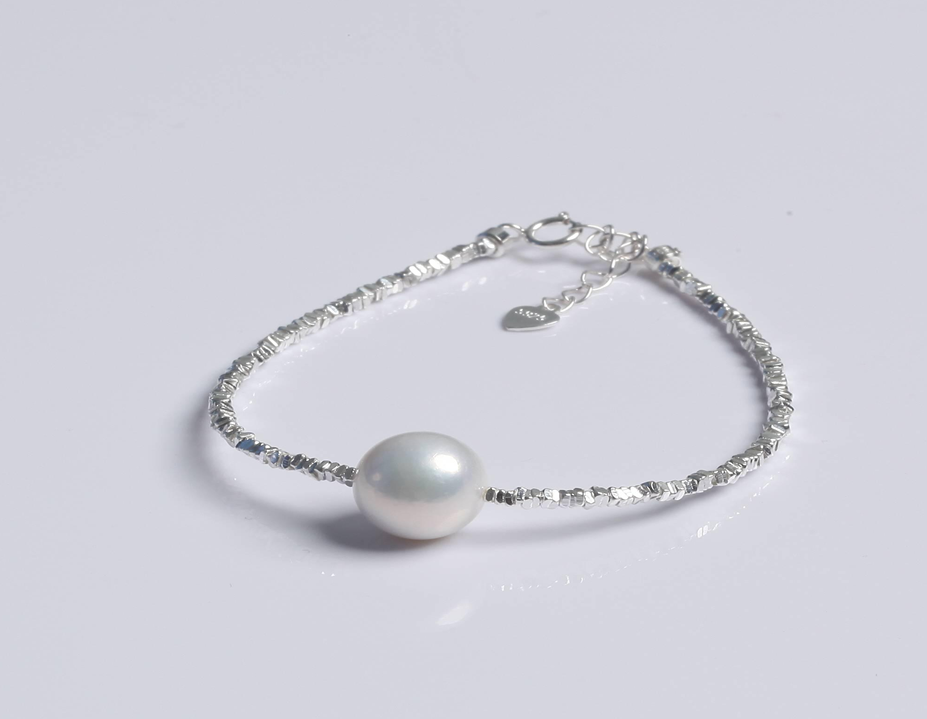 (限量8 ) E32 "大白珍珠碎銀子手鏈 (DSSS-D-132-559)" $478