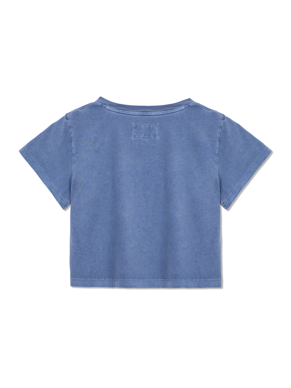 色染LOGO短版上衣 霧霾藍