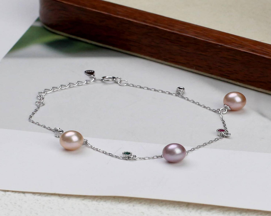 (限量11 ) E34 "彩色靈動七彩珍珠手鏈 （DSSS-D-048-299）" $278