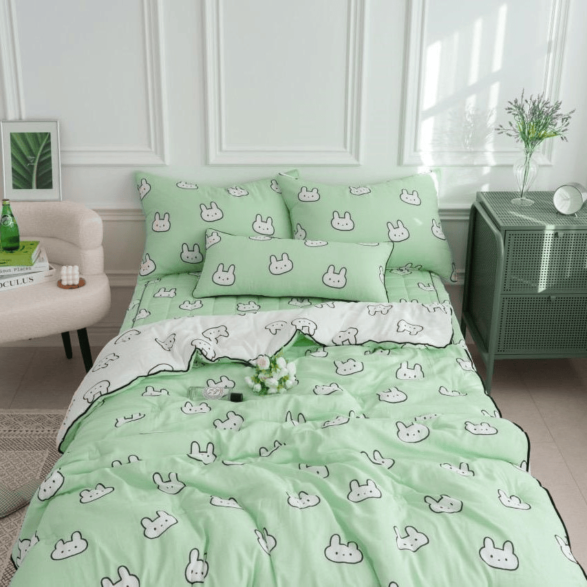 [韓國棉被] 冰冰涼感・天絲莫代爾｜線條小兔 涼感冰冰被 4色（關鍵字：GJ81）