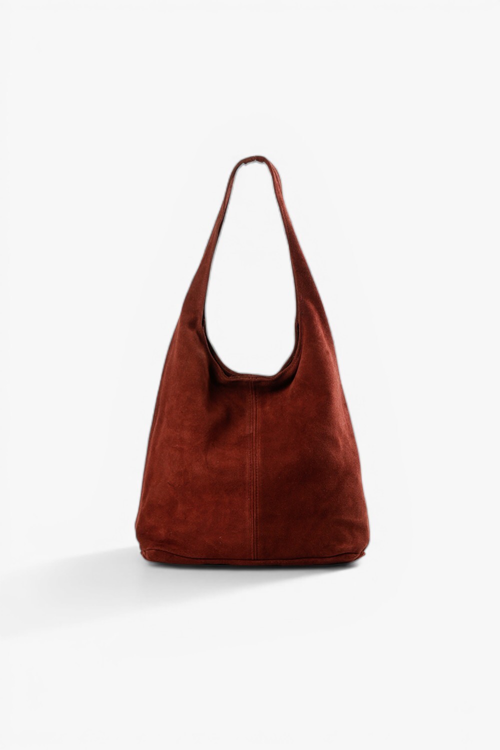 Eli 麂皮肩背包 酒紅