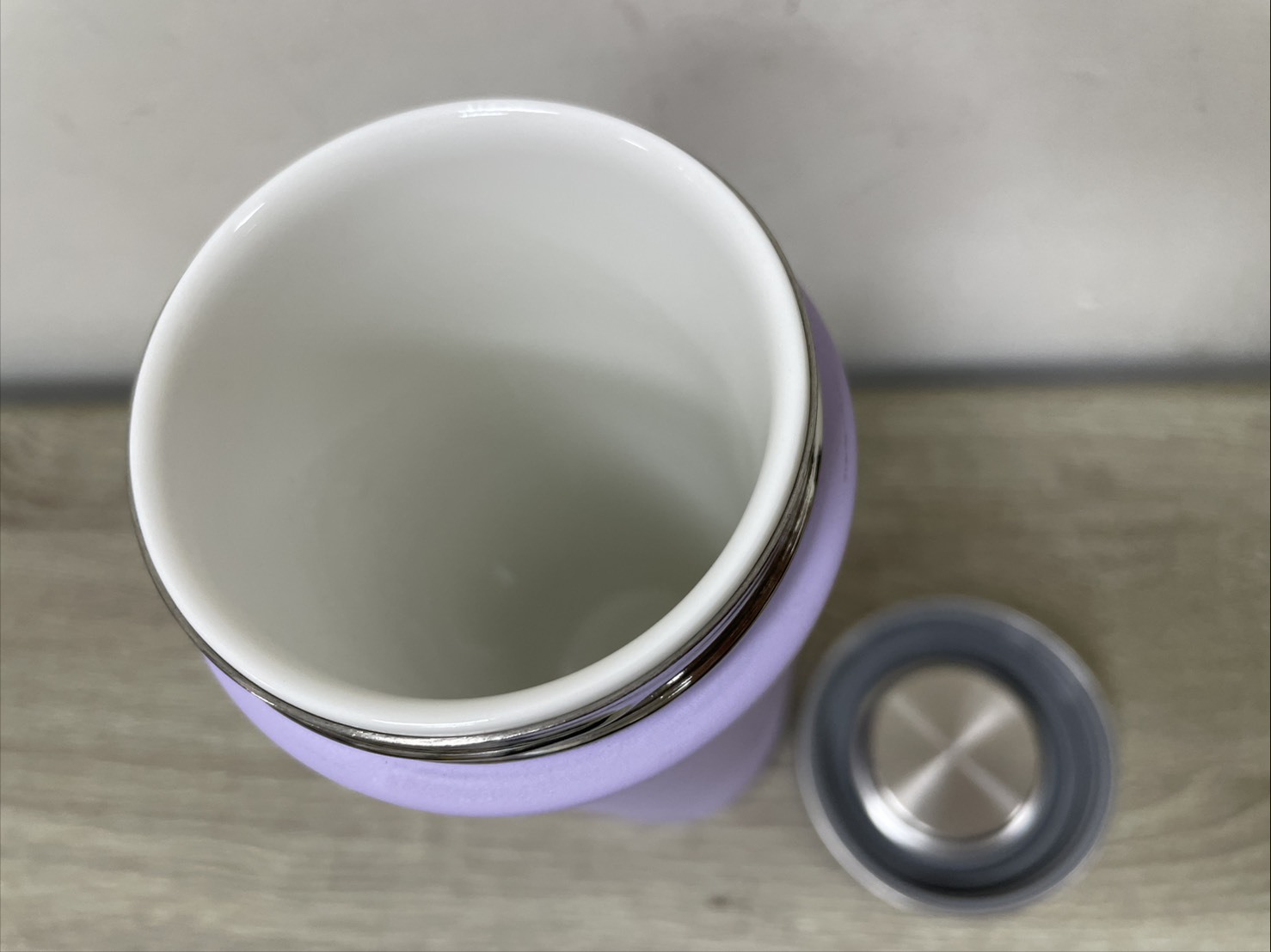 【福利瑕疵品售出，概不退換】強化陶瓷保溫杯-M (500ml/700ml) 紫羅蘭