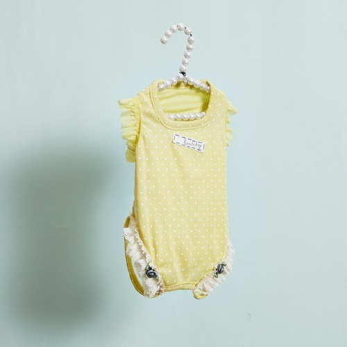 Louisdog 星期天方領連身褲＿奶油黃