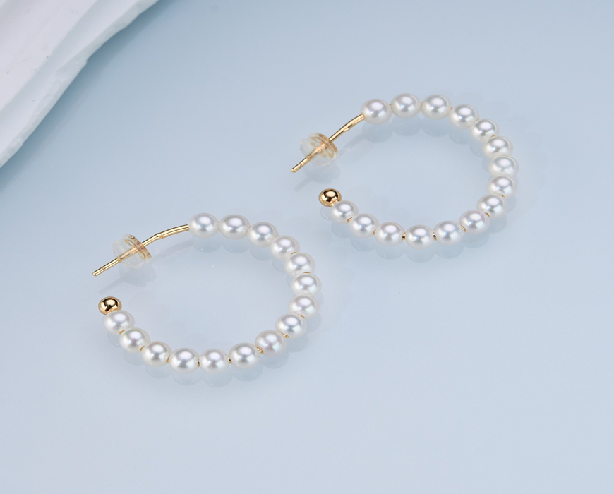 E56 "珍珠C型耳圈 （DSES029SH-339）" $298