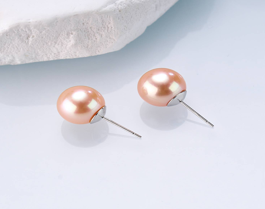 E60 "奶油金橘色珍珠耳環 （DSES021W-679）" $568