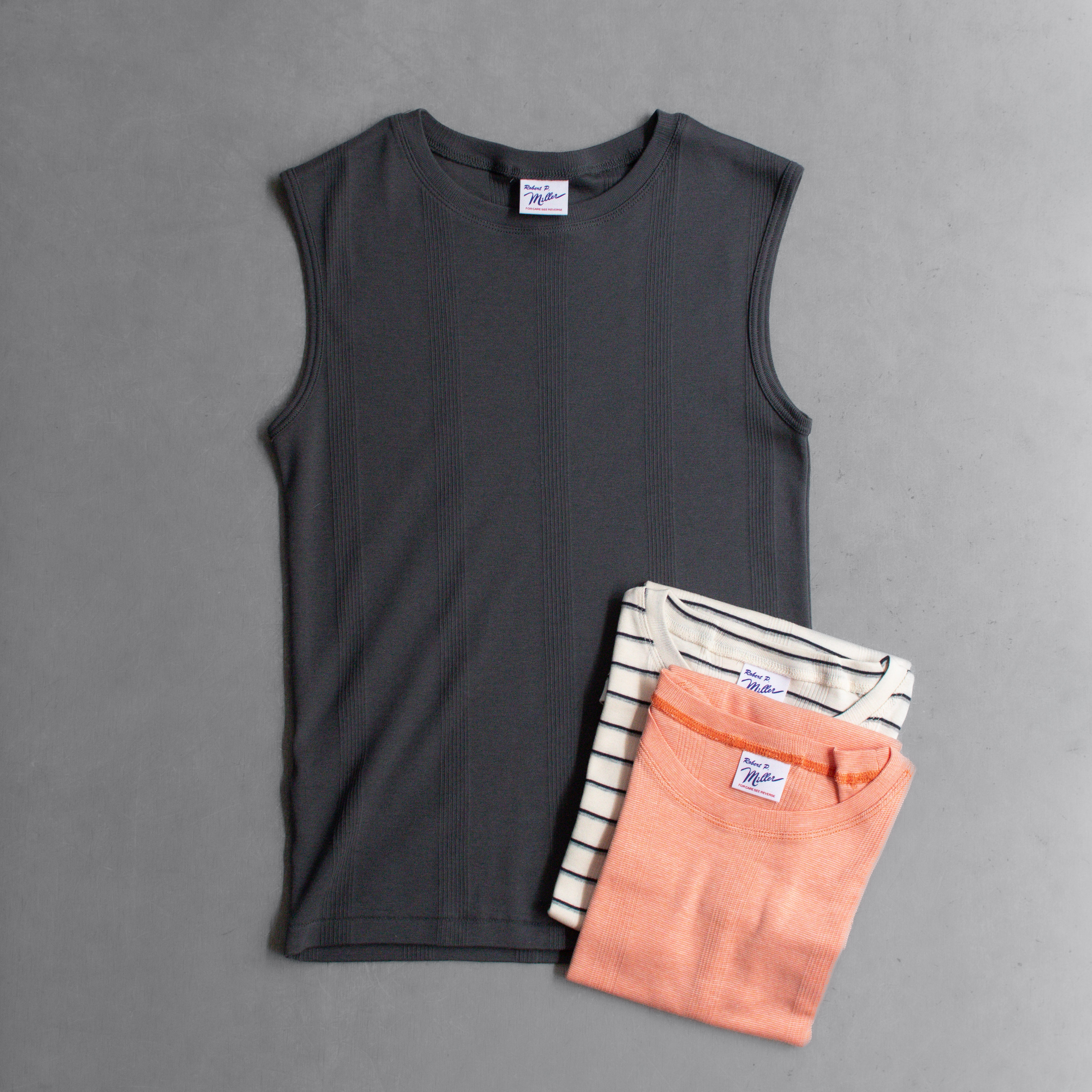 ROBERT P MILLER 848C CREW NECK TANKTOP 條紋 圓領 背心