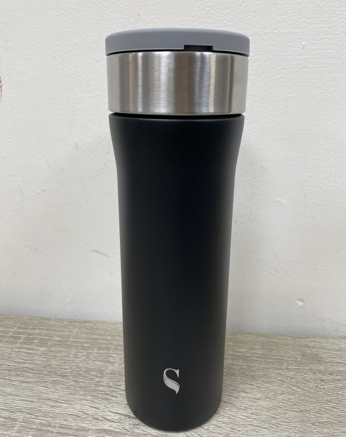 【福利瑕疵品售出，概不退換】強化陶瓷保溫杯-M (500ml/700ml) 曜石黑