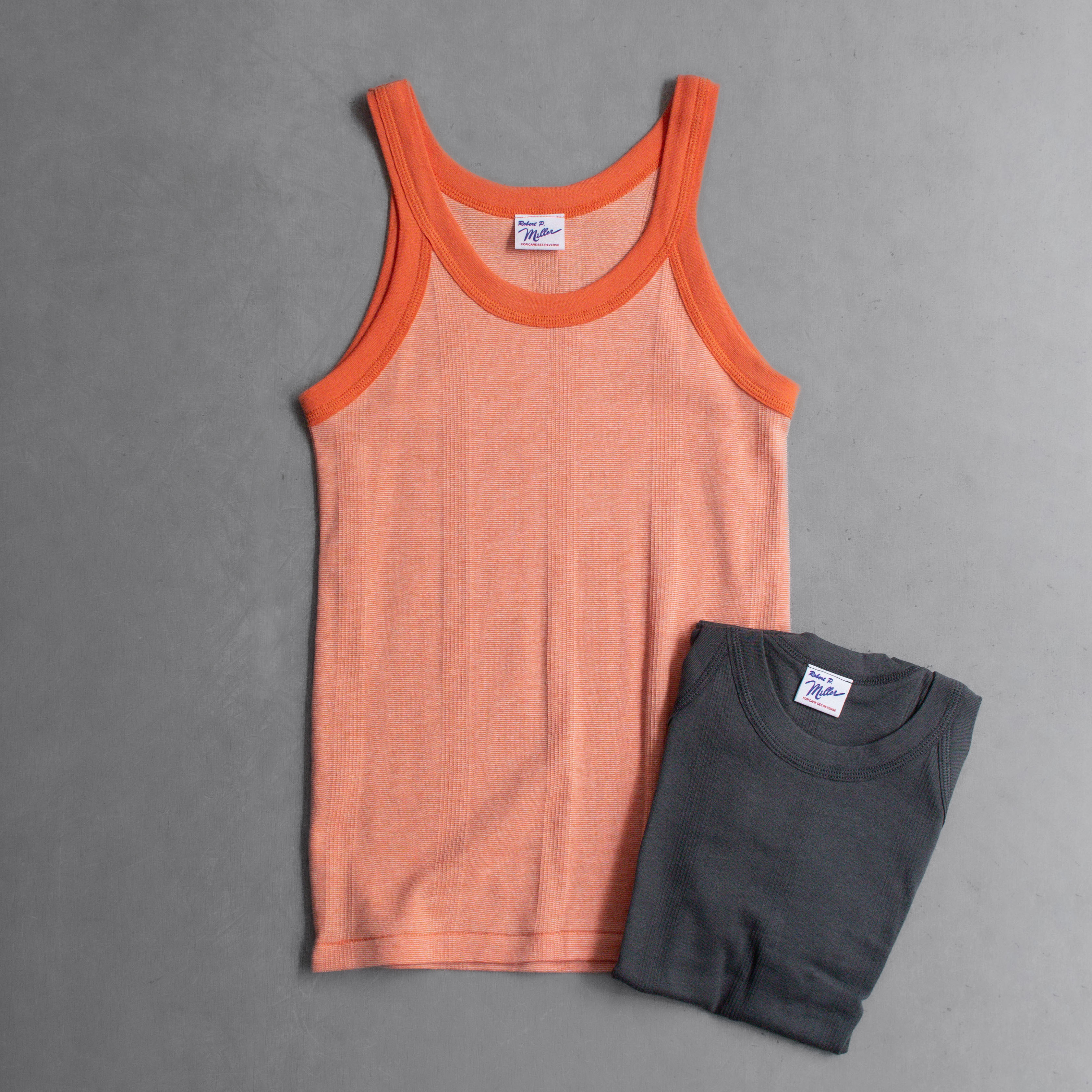 ROBERT P MILLER 831C ATHLETIC TANKTOP 滾邊 羅紋 背心