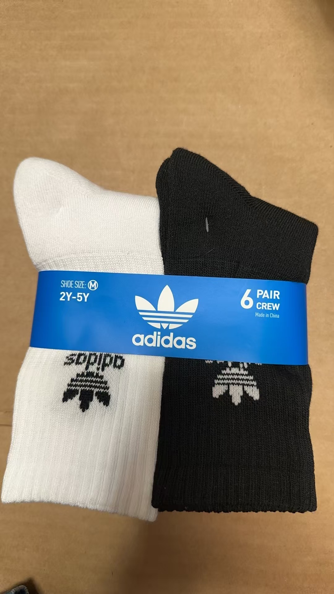 【直播】adidas LX032072 童裝運動長襪(6對裝/2Y-5Y)