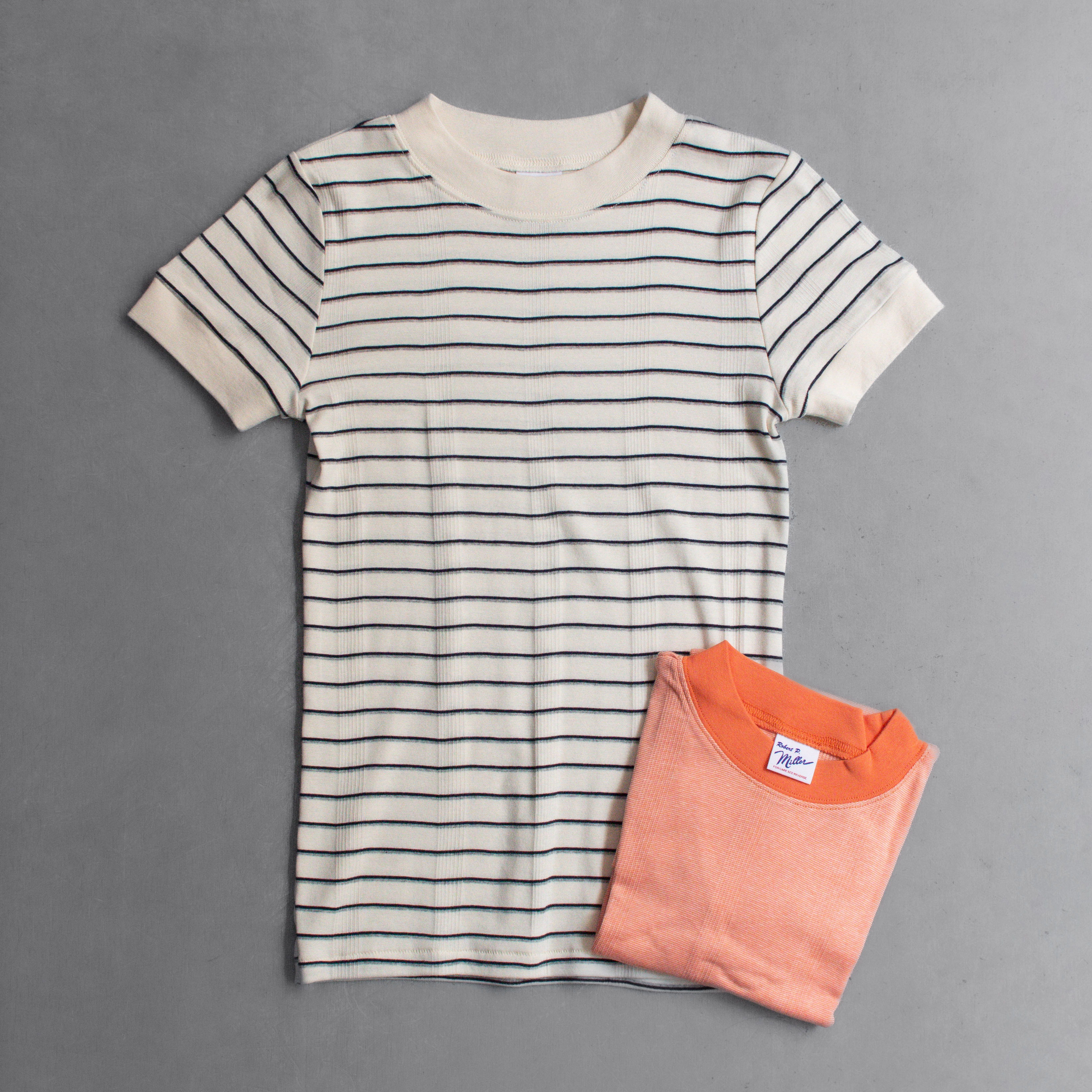 ROBERT P MILLER 829C MOCK NECK TEE 微高領 羅紋 短袖 T恤