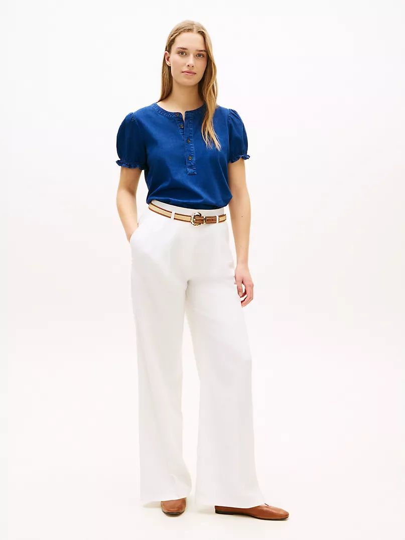 260320 TOMMY 公主袖牛仔短袖衫